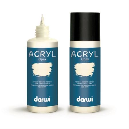 DARWI ACRYL OPAK - Dekoračná akrylová farba na rôzne povrchy 80 ml 220080100 - čierna