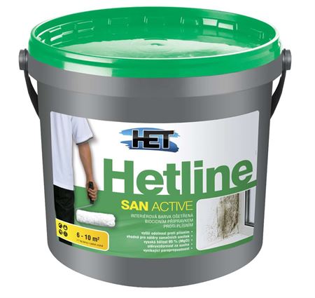 HETLINE SAN ACTIVE - Farba proti plesniam 7 kg biela matná