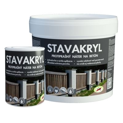 PAM Stavakryl - Protiprašný náter na betón 23 kg sivý