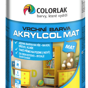 COLORLAK AKRYLCOL MAT V2045 - Matná vodou riediteľná vrchná farba C1000 - biela 0