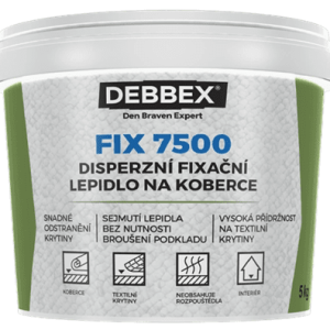 DEN BRAVEN FIX 7500 - Disperzné fixačné lepidlo na koberce biela 5 kg