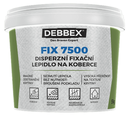 DEN BRAVEN FIX 7500 - Disperzné fixačné lepidlo na koberce biela 5 kg