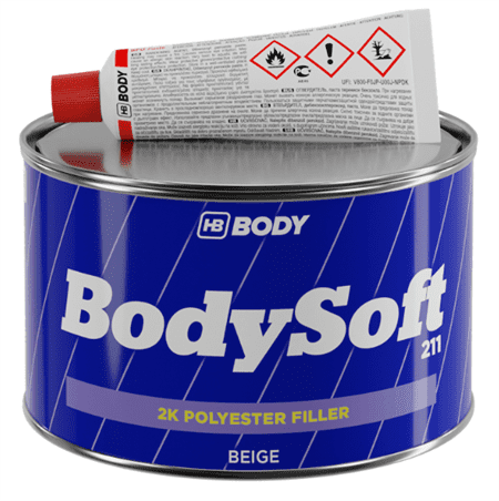 HB BODY SOFT - Dvojzložkový polyesterový plniaci tmel žltá 380 g