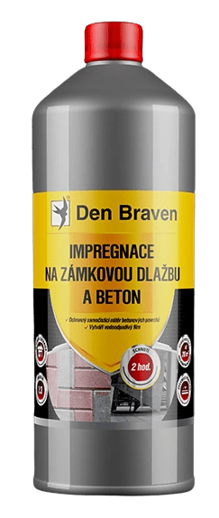 DEN BRAVEN - Impregnácia na zámkovú dlažbu a betón 1 l transparentná