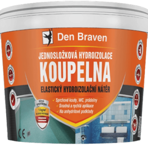 DEN BRAVEN - Jednozložková hydroizolácia KÚPEĽŇA 5 kg medovo hnedá