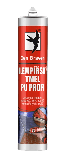 DEN BRAVEN - Klampiarsky tmel PU PROFI šedá 300 ml