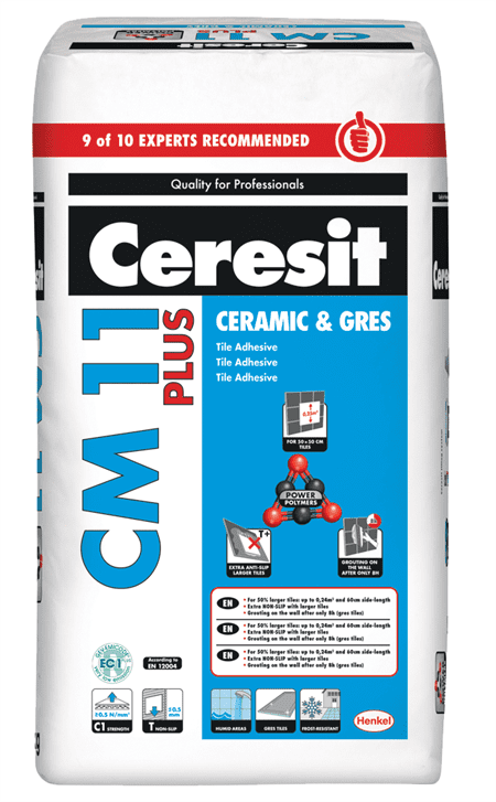 CERESIT CM 11 PLUS CERAMIC & GRES - Lepidlo na obklady a dlažby 25 kg