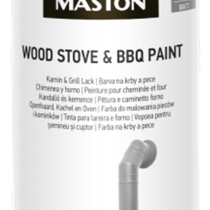 MASTON WOOD STOVE & BBQ PAINT - Farba na krbové kachle a grily čierna 400 ml