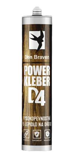 POWER KLEBER D4 - Vysokopevnostné PU lepidlo na drevo 300 ml krémová