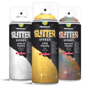 PRIMALEX GLITTER - Lak s farebnými trblietkami strieborné trblietky 400 ml