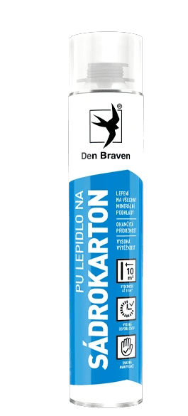 DEN BRAVEN - PU Lepidlo na sadrokartóny žltá 750 ml