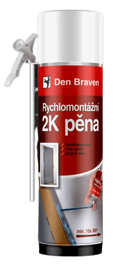 DEN BRAVEN - Rýchlomontážna 2K pena modrá 400 ml