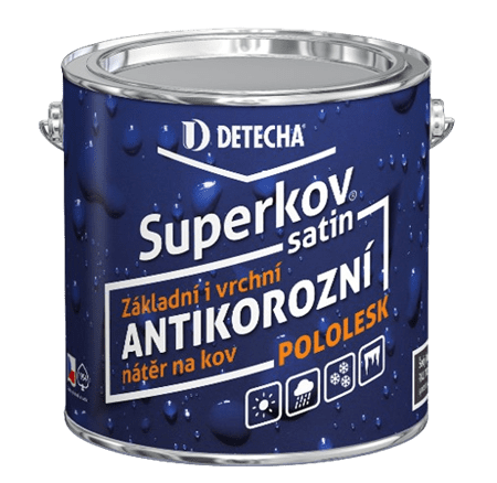 DETECHA Superkov satin - vysokoodolný antikorózny syntetický náter RAL 7032 - štrková šedá 0