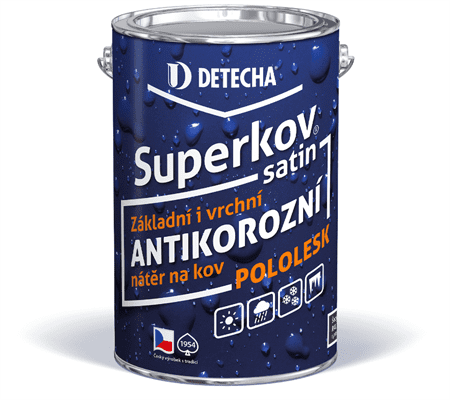 DETECHA Superkov satin - vysokoodolný antikorózny syntetický náter RAL 7032 - štrková šedá 20 kg